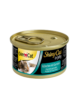GimCat ShinyCat консерви курча з креветками