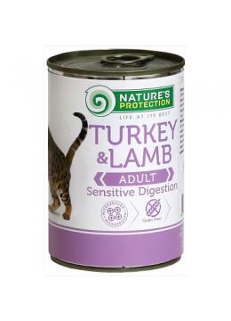 Nature's Protection Adult Cat Sensible Digestion Turkey & Lamb