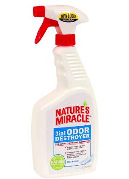 8in1 Nature's Miracle 3in1 Odor Destroyer Спрей для видалення запахів з ароматом свіжості