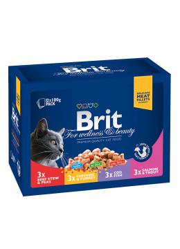 Brit Premium Pouch Cat асорті сімейне 4 смаку