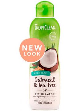 TropiClean Oatmeal-Tee Tree шампунь лікувальний