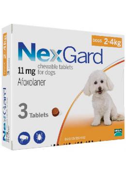 Некс Гард Таблетки для собак вагою від 2 до 4 кг