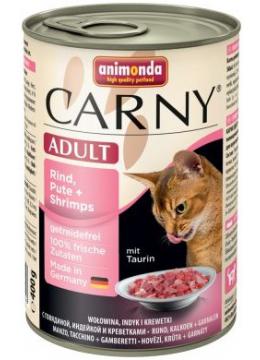 Animonda Carny Adult Cat яловичина з індичкою і креветками