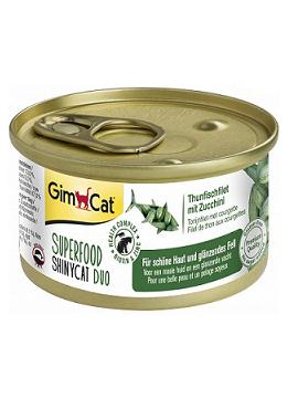 GimCat Superfood ShinyCat Duo консерви тунець з цукіні