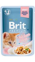 Brit Premium Pouch шматочки з курячого філе в соусі для кошенят