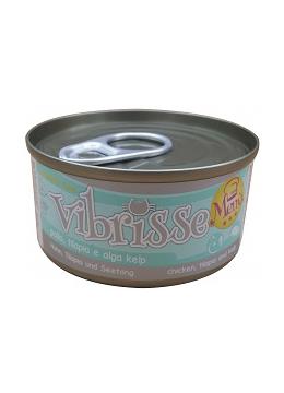 Vibrisse menu консерви для кішок з куркою, тиляпією і водоростями