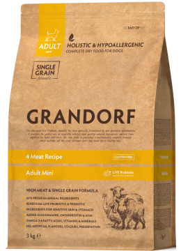 Grandorf 4 Meat Recipe Adult Mini Living Probiotics