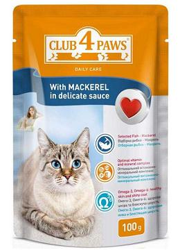 Клуб 4 Лапи з макреллю в соусі для кішок