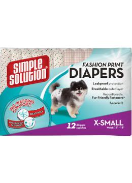 Simple Solution Fashion Disposable Diapers підгузники для собак, 12шт