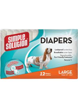 Simple Solution Disposable Diapers підгузники для собак, 12 шт