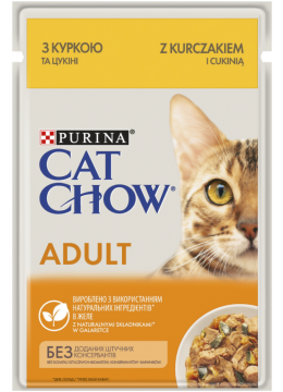 Cat Chow Adult курка і кабачки в желе