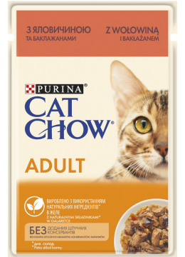 Cat Chow Adult яловичина і баклажани в желе