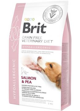 Brit Veterinary Diet Hypoallergenic для собак з лососем і горохом