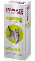 Bravecto Plus Протипаразитарні краплі для котів 1,2 до 2,8 кг