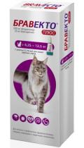 Bravecto Plus Протипаразитарні краплі для кішок від 6,25 до 12,5 кг