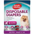 Изображение 1 - Simple Solution Disposable Diapers підгузники для маленьких порід собак, 12 штук