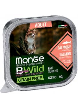 Monge BWild Grain Free Cat Adult C лососем і овочами паштет
