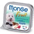 Изображение 1 - Monge Dog Fruit c ягням і яблуком шматочки в паштеті