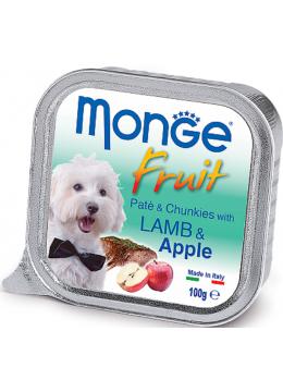 Monge Dog Fruit c ягням і яблуком шматочки в паштеті