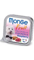 Monge Dog Fruit c куркою і малиною шматочки в паштеті