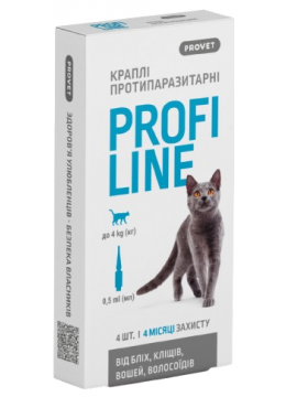 Природа Provet Profiline Краплі від бліх та кліщів для котів вагою до 4х кг