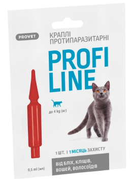 Природа Provet Profiline Краплі від бліх та кліщів для котів вагою до 4х кг