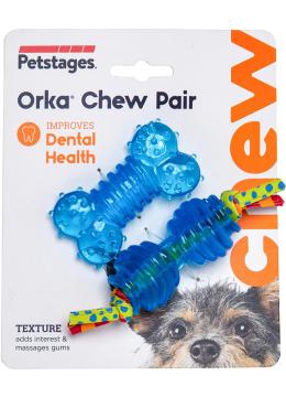 Petstages Orka Petite Chew pair набір іграшок кісточка і гантель