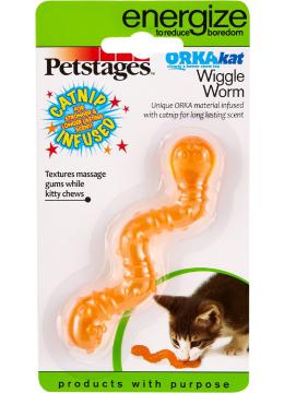 Petstages OrkaKat Catnip Wiggle Worm іграшка для котів черв'ячок