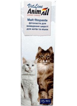 AnimAll VetLine Malt Fitopaste Фітопаста для виведення шерсті у котів