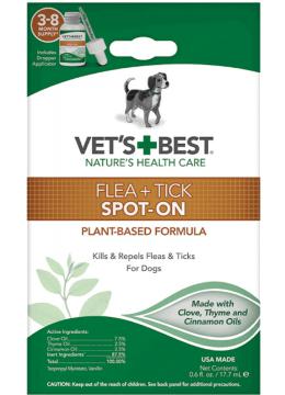 Vet's Best Flea&Tick Spot On краплі від бліх і кліщів для собак