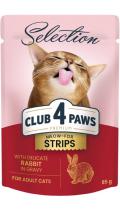 Клуб 4 Лапи Plus Selection смужки з кроликом в соусі для кішок
