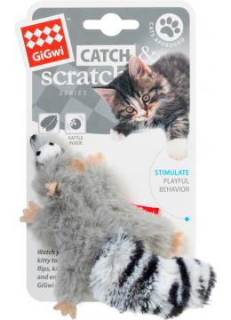 GiGwi Catch & Scratch Іграшка для котів єнот