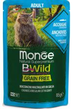 Monge BWild Grain Free Adult Cat з анчоусами та овочами в соусі