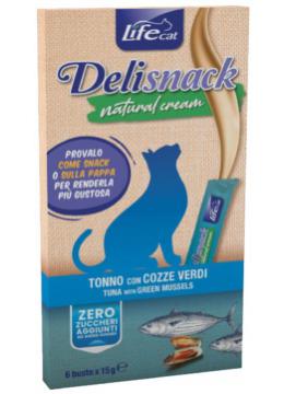 Life Cat DeliSnack Cream Тунець з мідіями