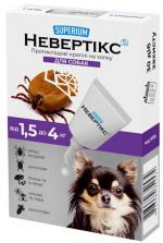Superium Nevertix протикліщові краплі на холку для собак 1,5-4 кг