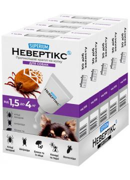Superium Nevertix протикліщові краплі на холку для собак 1,5-4 кг