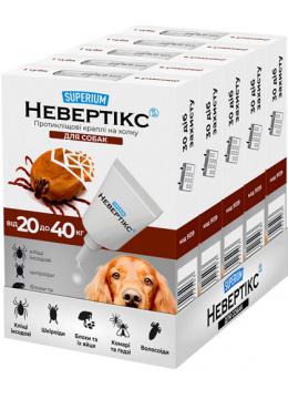 Superium Nevertix протикліщові краплі на холку для собак 20-40 кг