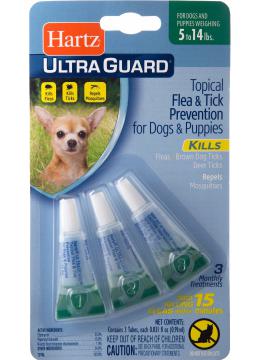 Hartz UltraGuard Flea&Tick 3in1 краплі для собак 2,5-7 кг