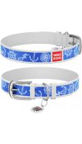 Collar WauDog Design Морська фантазія qr паспортом білий