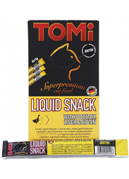 TOMi Cat Liquid Snack Poultry Liver&Biotin птиця і печінка