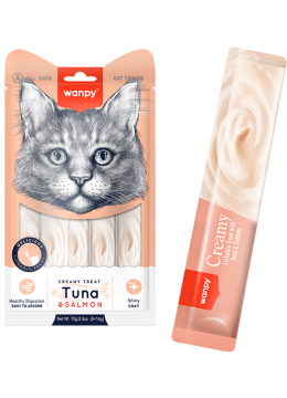 Wanpy Cat Creamy Lickable Treats Tuna & Salmon