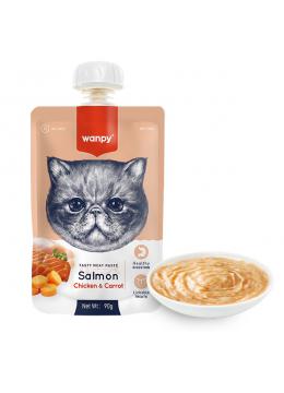Wanpy Cat Salmon Chicken & Carrot крем-пюре