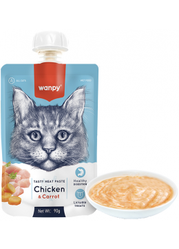 Wanpy Cat Chicken & Carrot крем-пюре