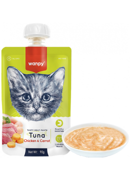 Wanpy Cat Tuna Chicken & Carrot крем-пюре