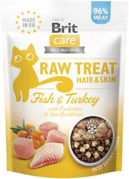 Brit Raw Treat Cat Hair & Skin Індичка з лососем