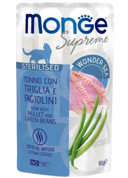 Monge Supreme Sterilized Тунець з кефалью зі стручковою квасолею