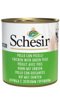 Schesir Dog Курка з зеленим горошком в желе