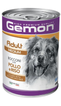 Gemon Medium Adult шматочки з куркою та рисом