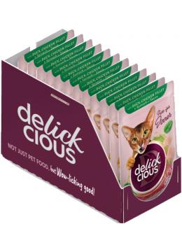 Delickcious Шматочки з качкою, курячим філе і шпинатом в соусі