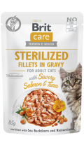 Brit Care Cat Pouch Sterilized Філе лосося та тунця в соусі